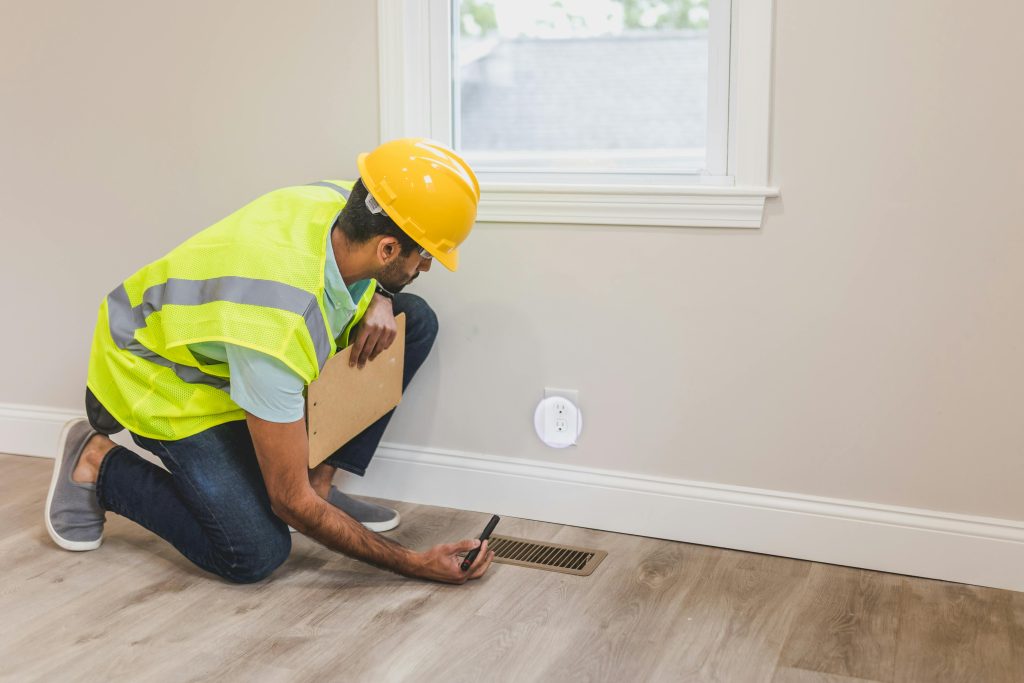 a contractor checking a socket