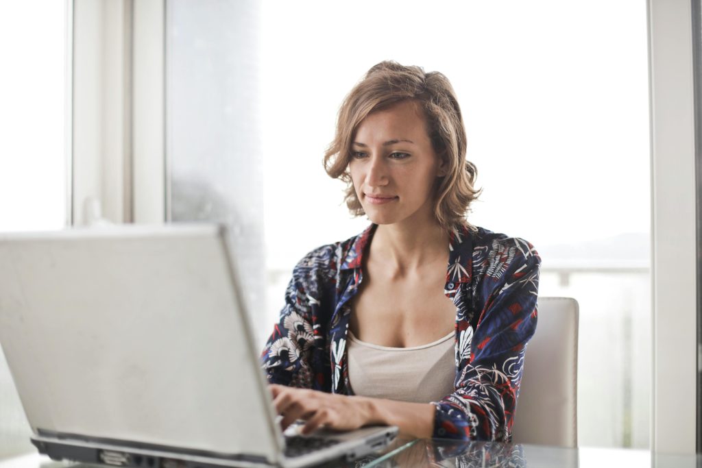 Woman on computer