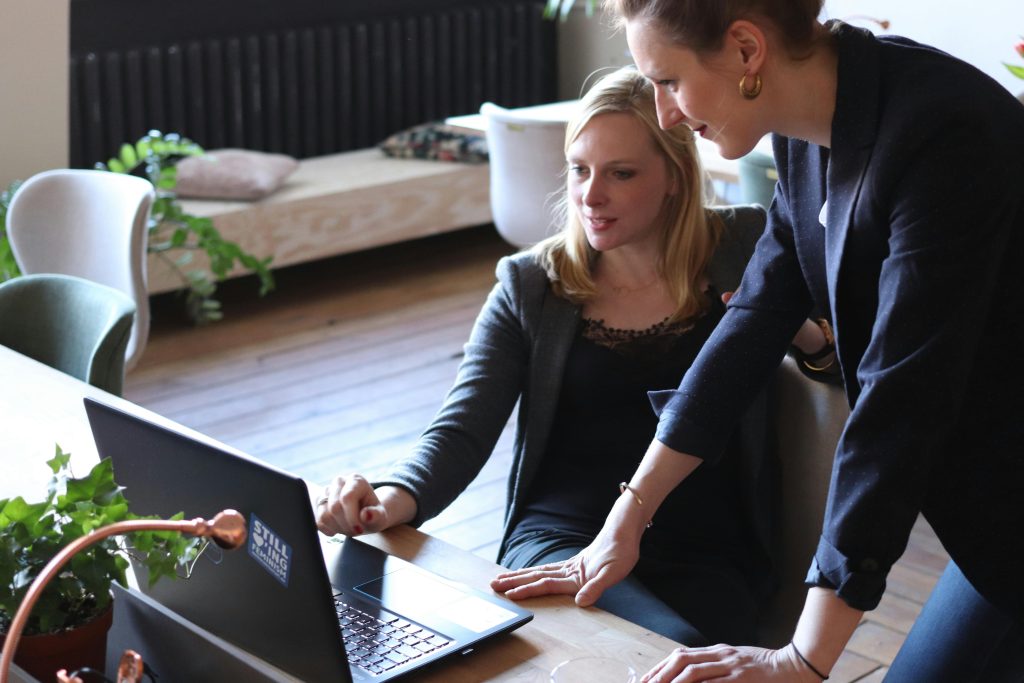 Two women in an office